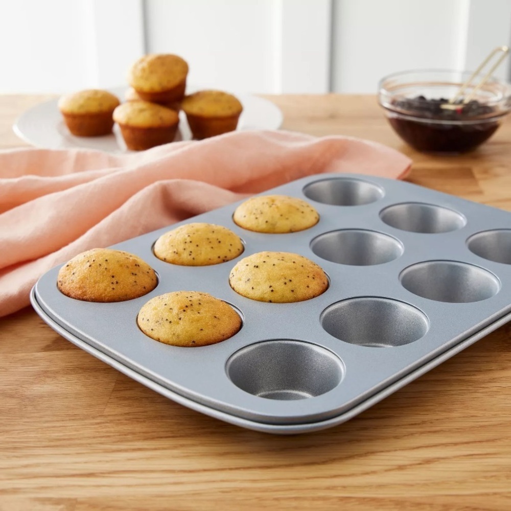 Smart Living Collection 12 Cup Mini Muffin Baking Utility Pans Lot of 3 New.